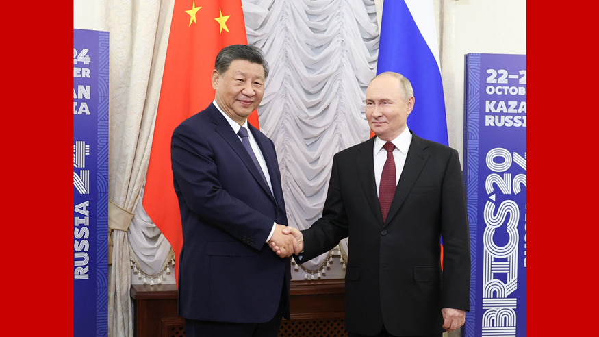 習(xí)近平同俄羅斯總統(tǒng)普